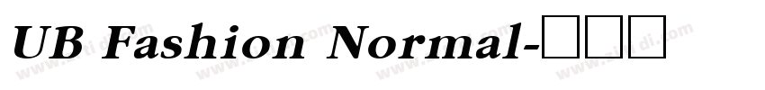 UB Fashion Normal字体转换